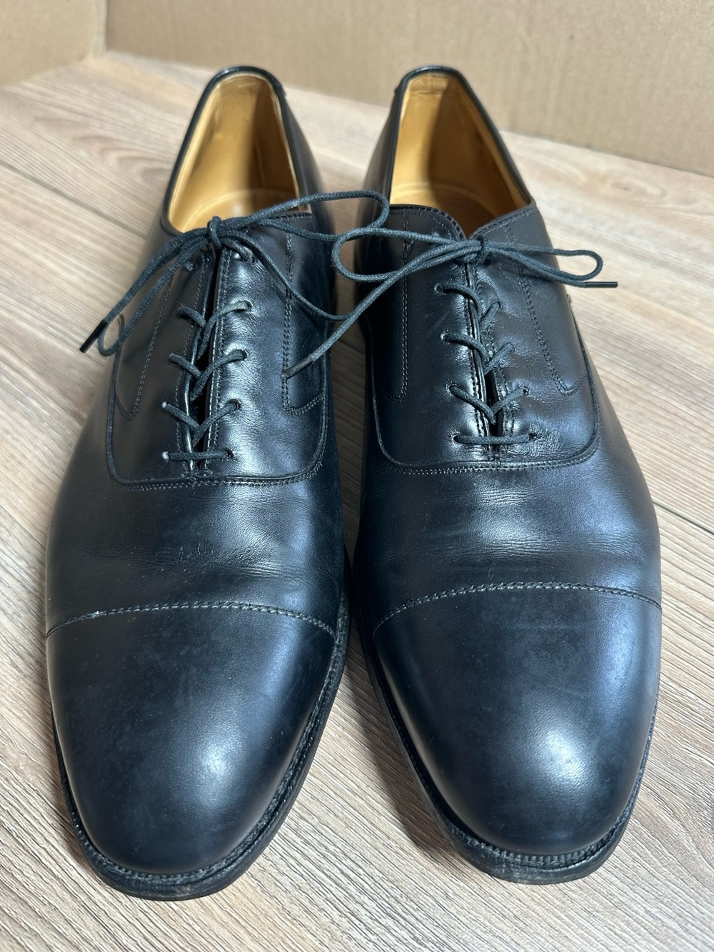 Johnston & Murphy Black Leather Dress Shoes 10 D